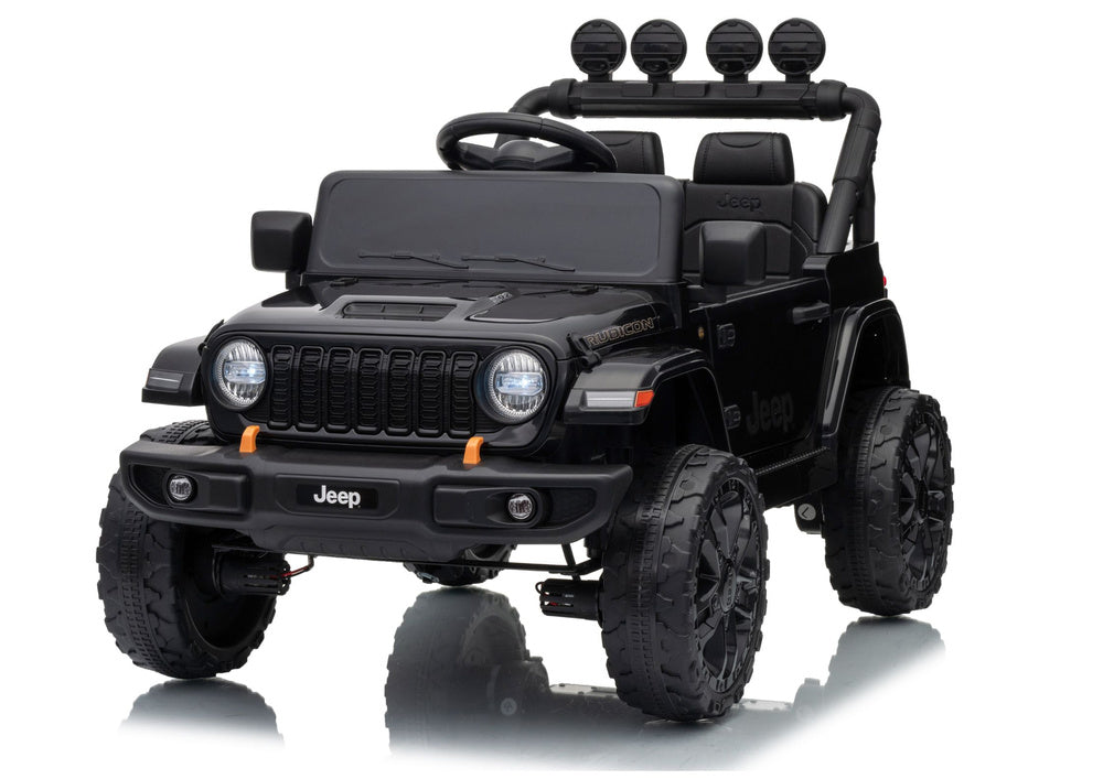 LEAN CARS Jeep Rubicon DK-JWR558 24V Schwarzes batteriebetriebenes Fahrzeug – Produktabbildung 2