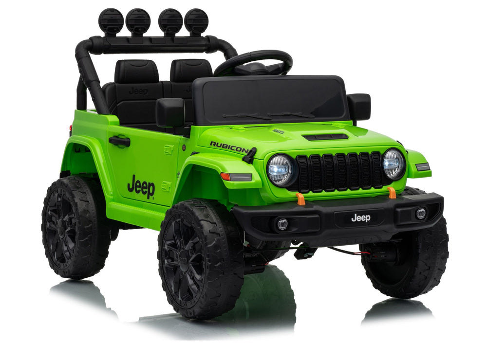 LEAN CARS Jeep Rubicon DK-JWR558 24V Grünes batteriebetriebenes Fahrzeug