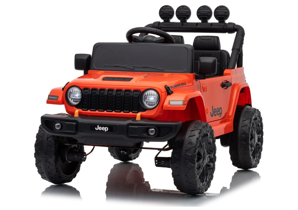 LEAN Toys Jeep Rubicon DK-JWR558 24V Orange Elektro-Kinderfahrzeug – Produktabbildung 2