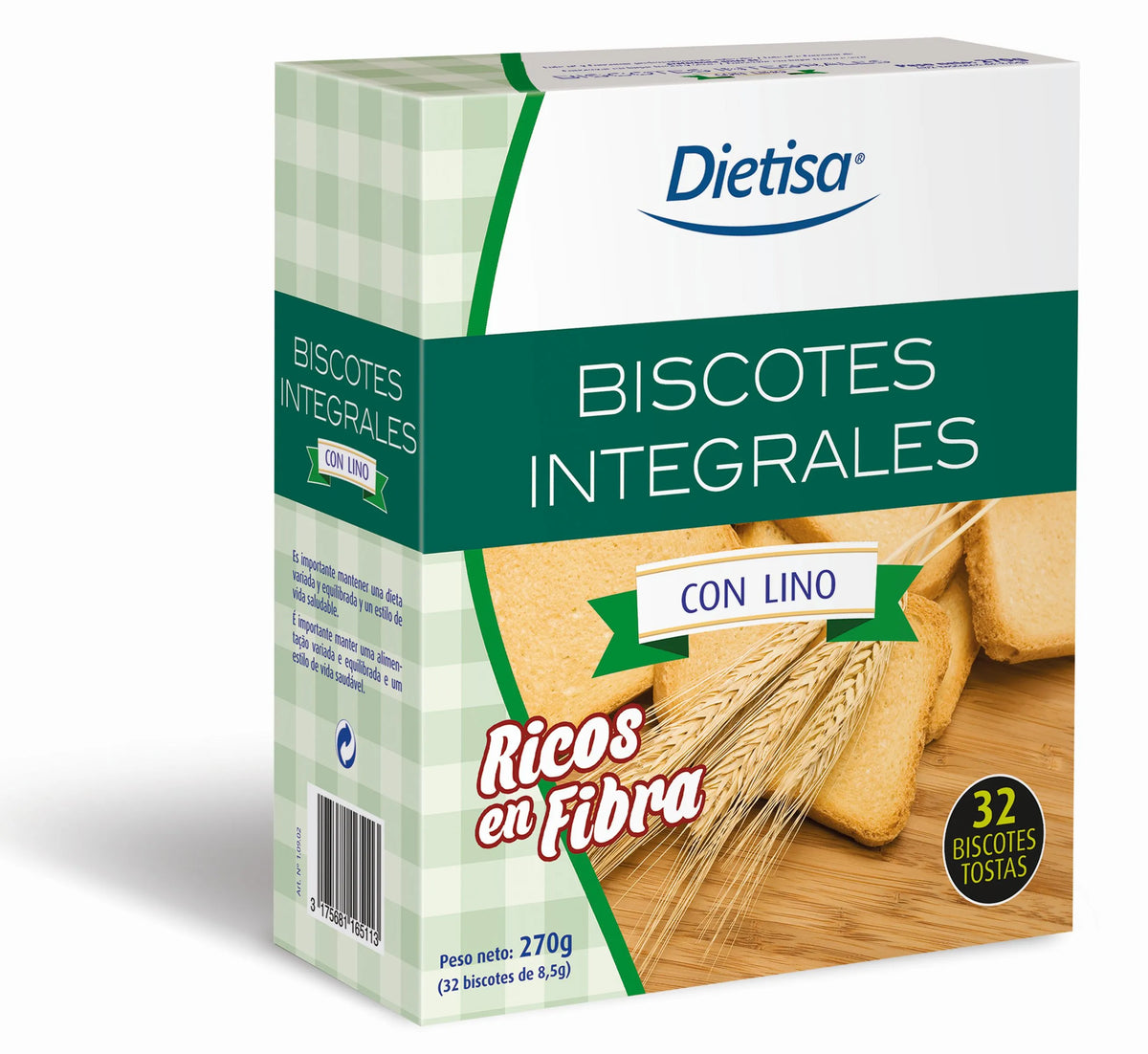 Dietisa Flax Rusk 32 Units 270 Grams
