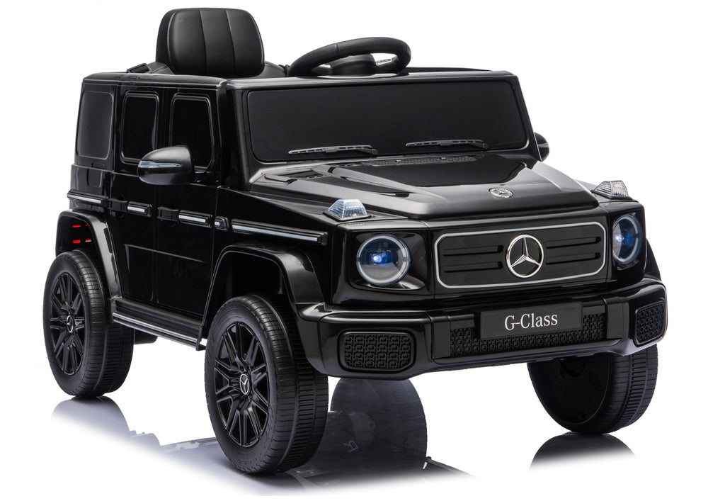 LEAN CARS Mercedes G 4x4 24V 2580 Schwarzes batteriebetriebenes Fahrzeug