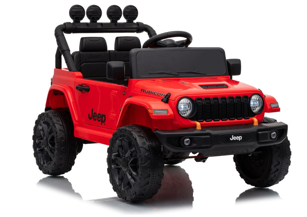 LEAN CARS Jeep Rubicon DK-JWR558 24V Rotes batteriebetriebenes Fahrzeug