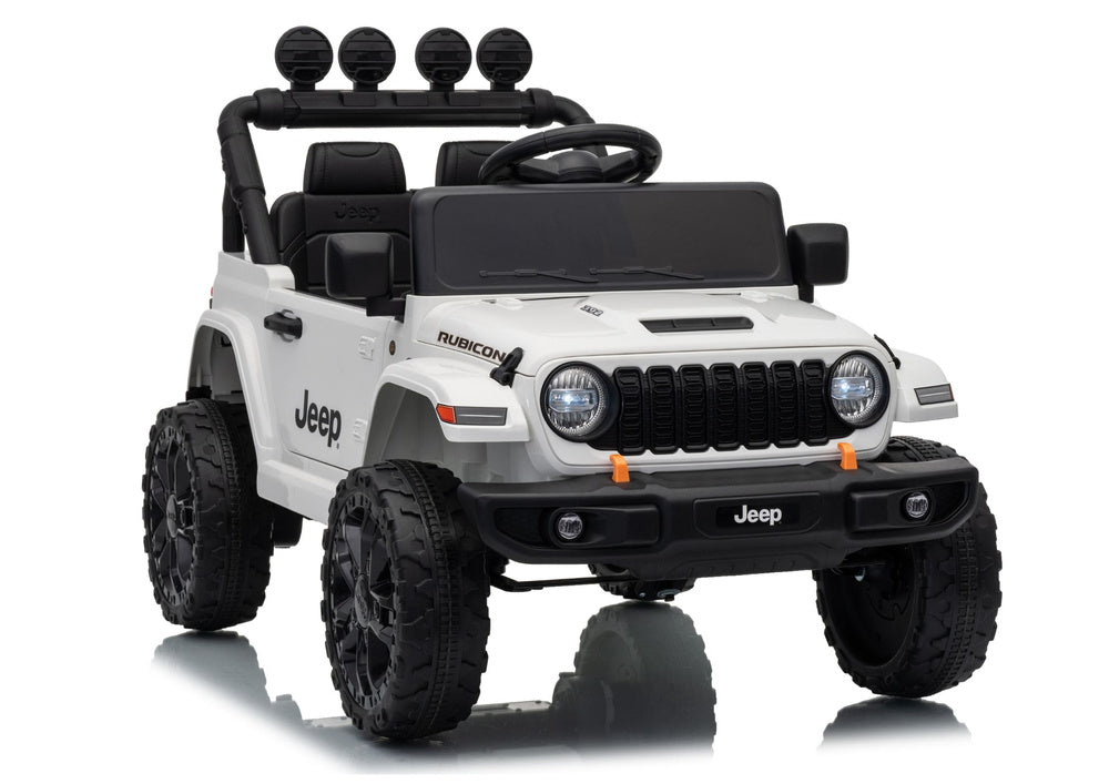 LEAN CARS Jeep Rubicon DK-JWR558 24V Weißes batteriebetriebenes Fahrzeug