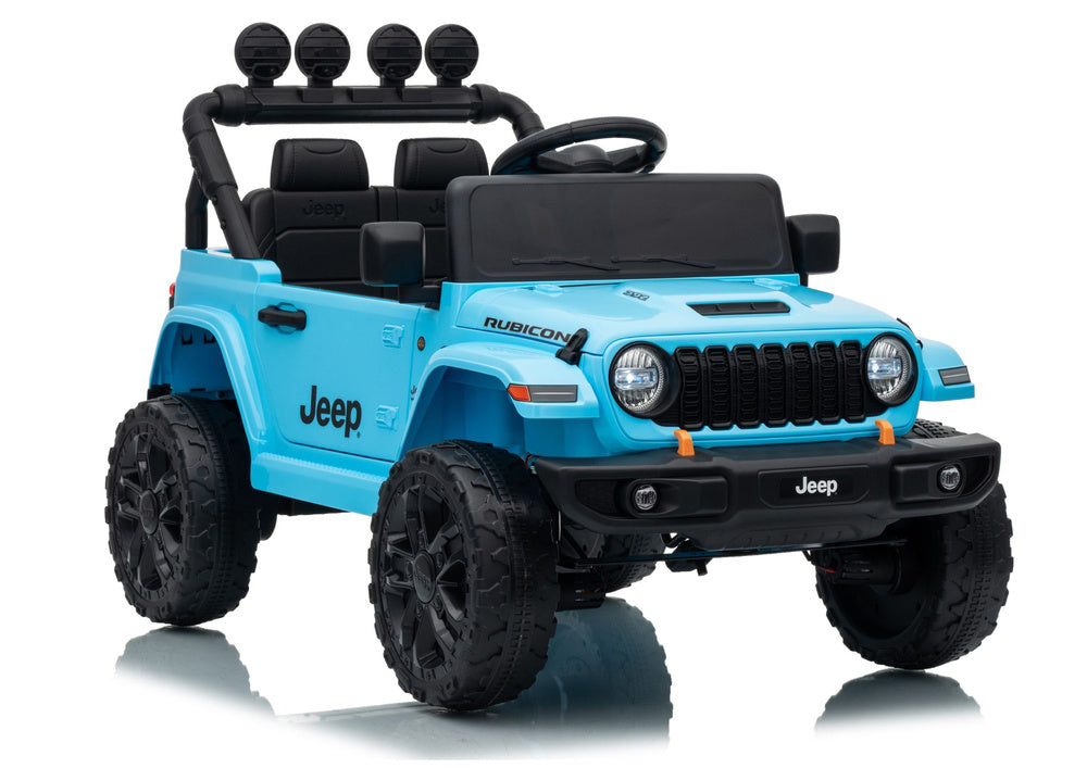 LEAN CARS Jeep Rubicon DK-JWR558 24V Hellblaues batteriebetriebenes Fahrzeug