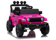 LEAN CARS Jeep Rubicon DK-JWR558 24V Pinkes batteriebetriebenes Fahrzeug