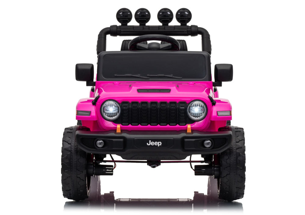 LEAN CARS Jeep Rubicon DK-JWR558 24V Pinkes batteriebetriebenes Fahrzeug – Produktabbildung 3