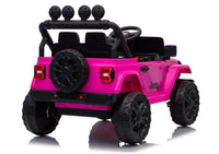 LEAN CARS Jeep Rubicon DK-JWR558 24V Pinkes batteriebetriebenes Fahrzeug – Produktabbildung 4