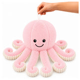 LEAN Toys Plüsch-Oktopus, Kuscheltier mit elastischen Tentakeln, rosa, 50 cm – Produktabbildung 3