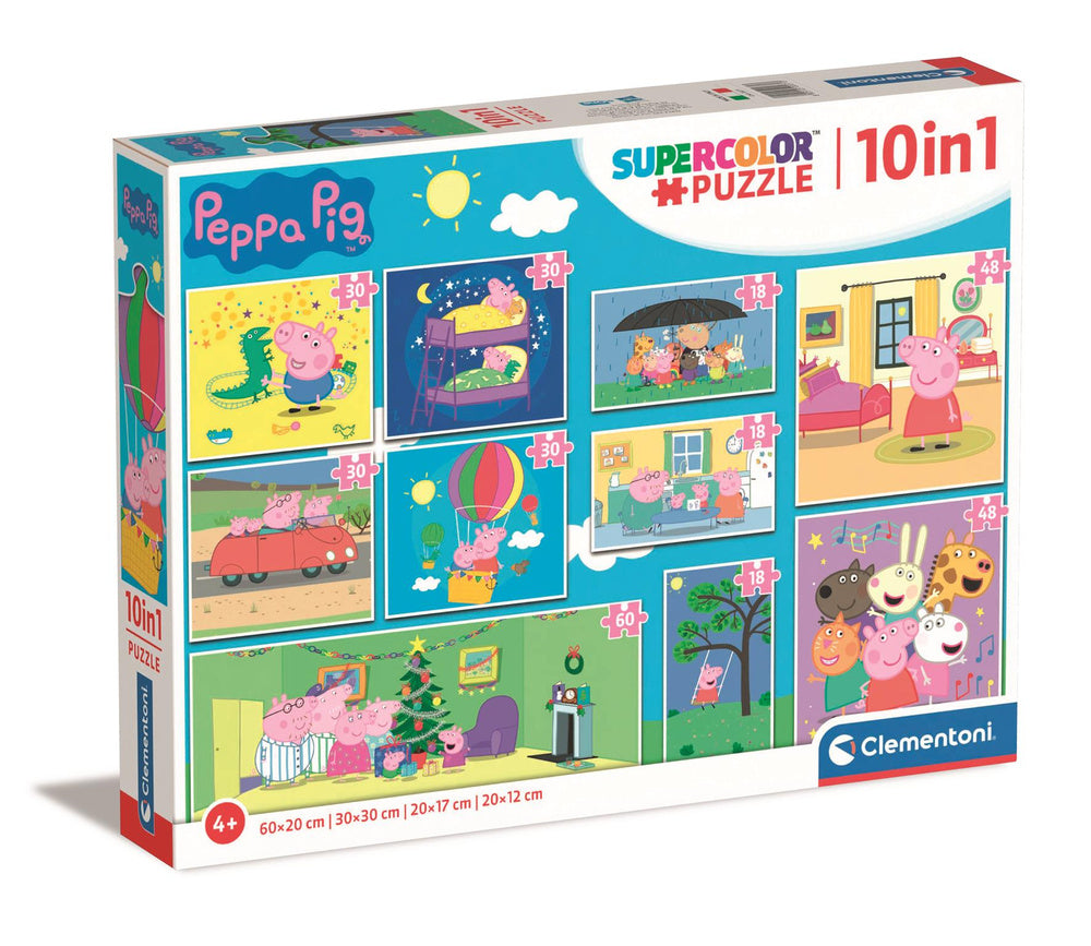 Puzzle 10-in-1 Super Color Peppa Wutz Clementoni 20271