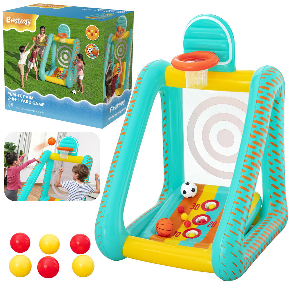 Inflatable 3-in-1 Garden Game Basketball Target Bestway 52813