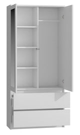 Kleiderschrank Malwa SS-90L WEISS – Produktabbildung 3