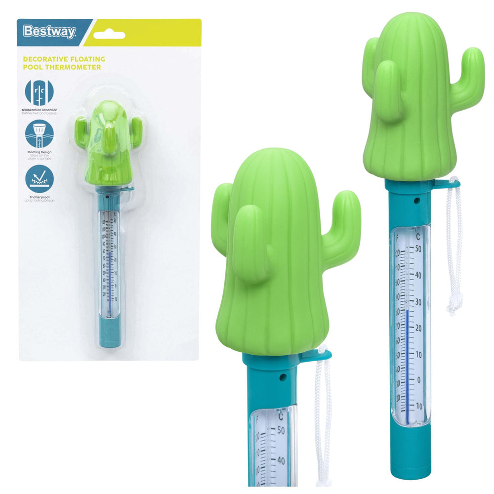 Bestway 58763 Floating Pool Thermometer for Hot Tubs, Cactus Green