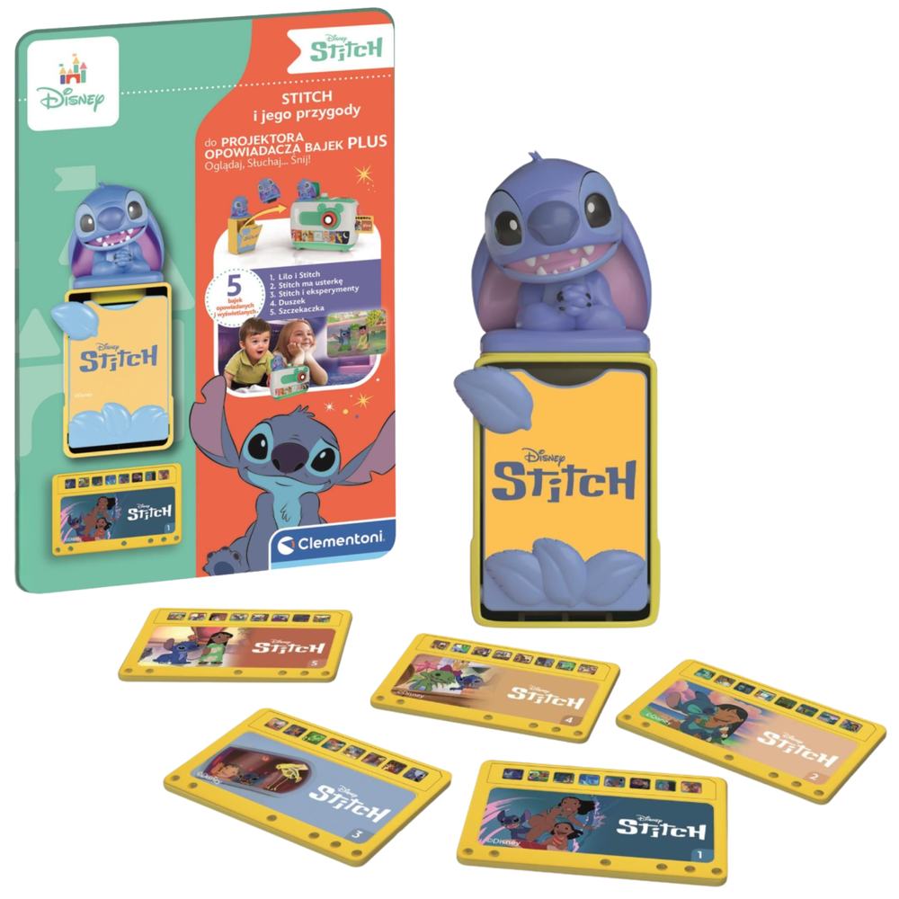 DISNEY PLUS Projektorgeschichten – Stitch – Polnische Sprache Clementoni 50457