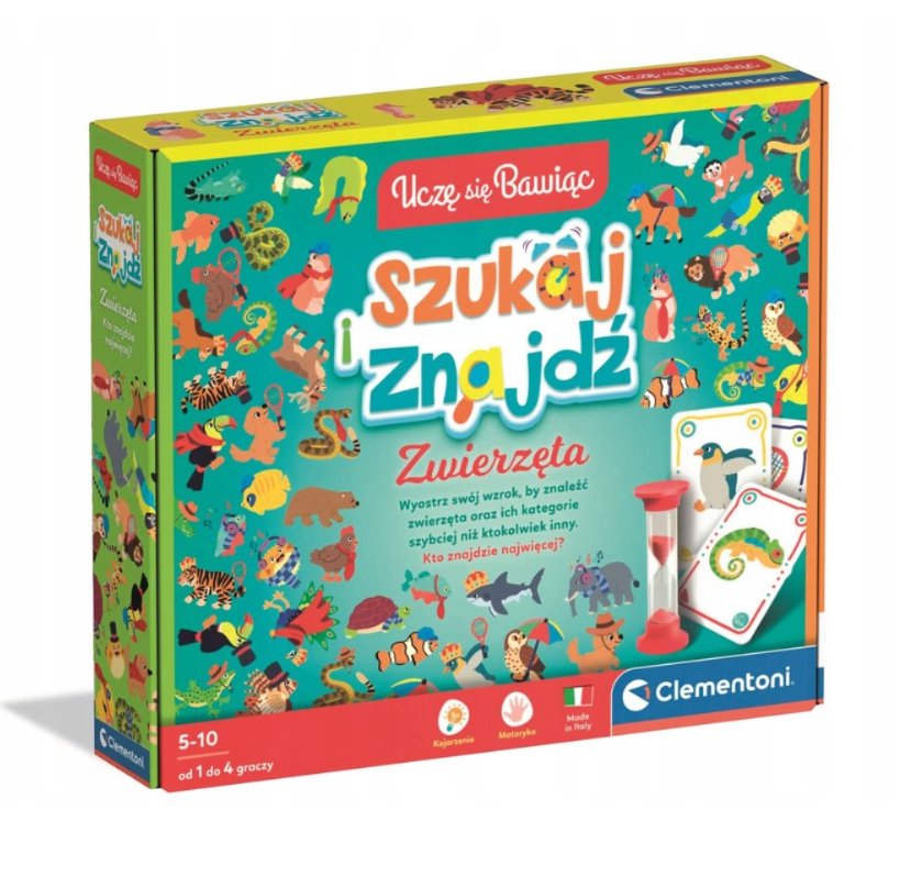 Brettspiel Suchen und Finden Tiere Polnische Sprache Clementoni 50291