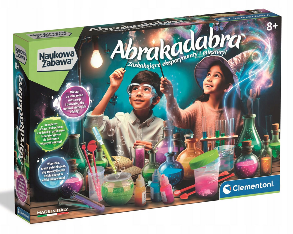 Abrakadabra Chemie-Wissenschaftsspaß auf Polnisch Clementoni 50437