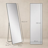 HOMCOM Großer Standspiegel, Wandspiegel, Ganzkörperspiegel, 161,5 cm, Silber – Produktabbildung 3
