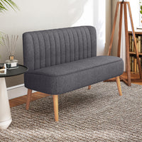 HOMCOM 2-Sitzer Sofa, weiche Polsterung, pflegeleichter Bezug, bis 220 kg, 117 x 56,5 x 77 cm – Produktabbildung 8