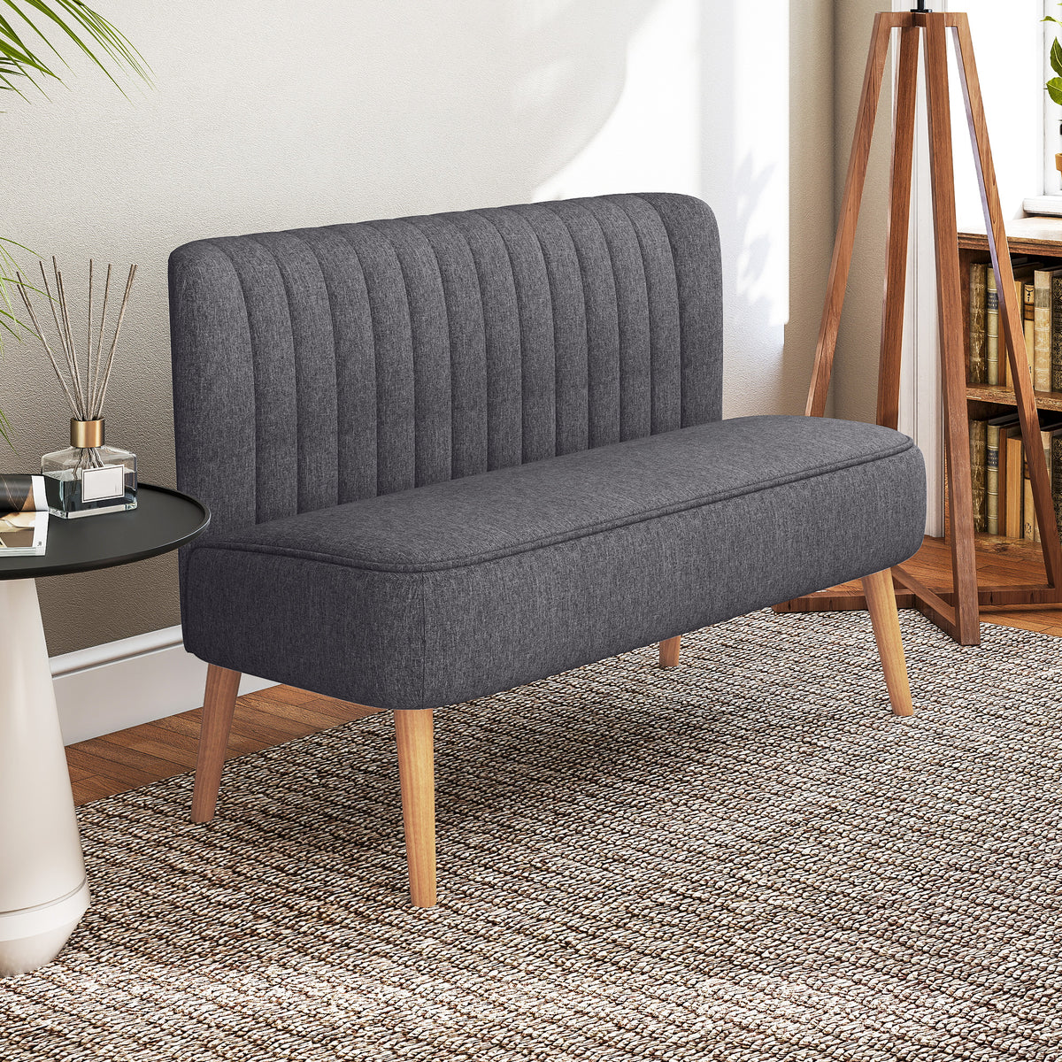 HOMCOM 2-Sitzer Sofa, weiche Polsterung, pflegeleichter Bezug, bis 220 kg, 117 x 56,5 x 77 cm – Produktabbildung 8