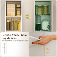 HOMCOM Küchenschrank, 5-Ebenen-Aufbewahrungsschrank, verstellbare Regale, für Wohnzimmer, Küche – Produktabbildung 5