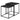 2er-Set quadratische Couchtische – Schwarz / Beine Schwarz