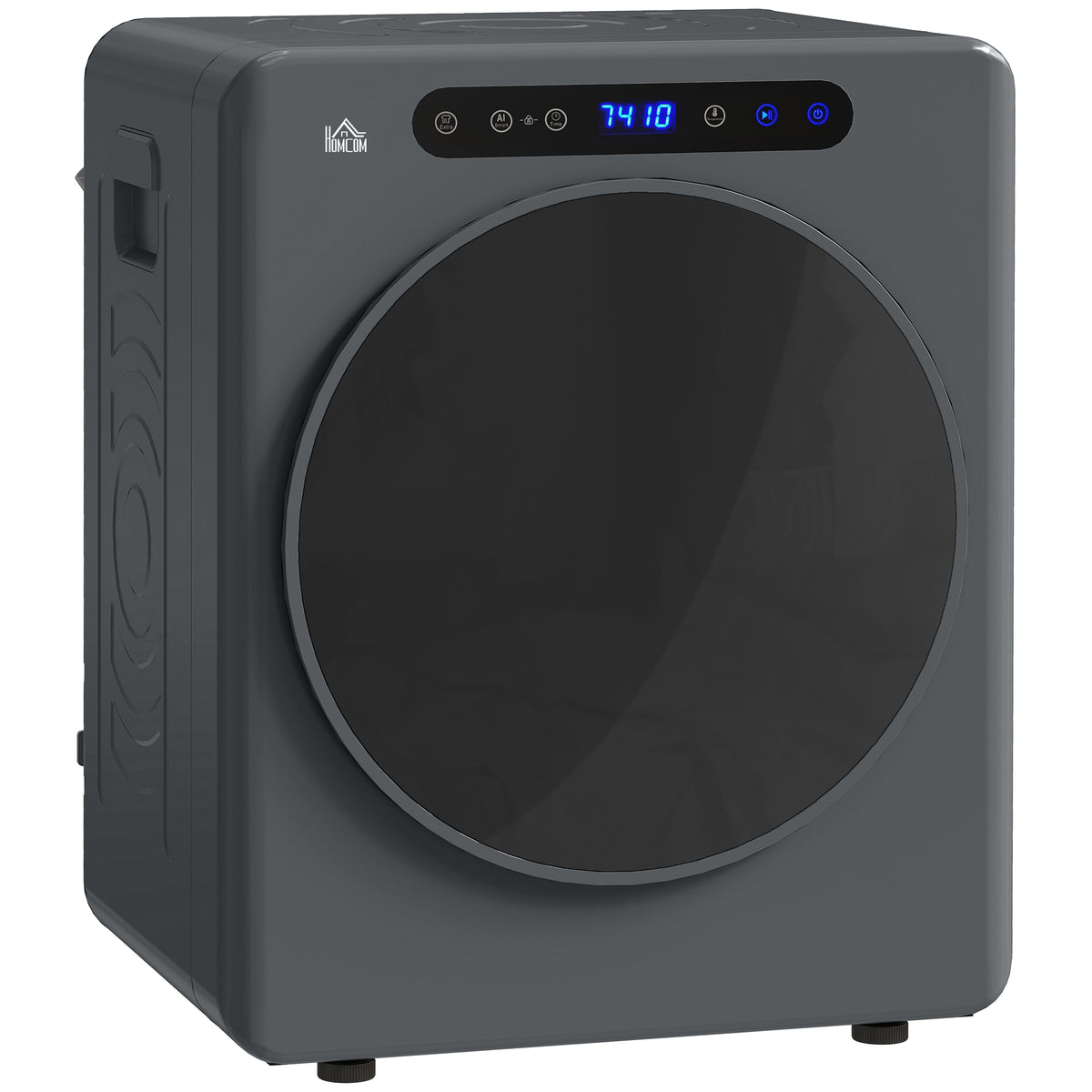 Tumble dryer, 6 programs, 40-60℃, 3 kg capacity, compact, touch control, grey