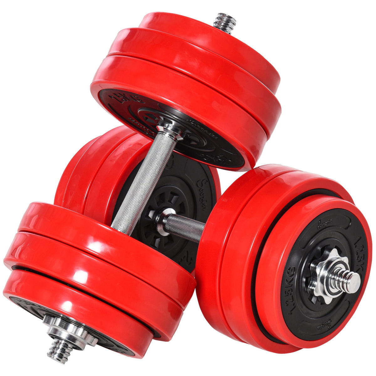Hantelset 20/30KGS 2-IN-1 Hanteln&Langhanteln verstellbar Gewichtheben für Zuhause Fitness Muskel Stahl