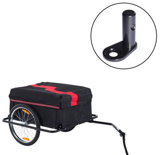 Bicycle trailer hitch with safety pin, replacement trailer hitch for child trailers, cargo trailers, black (2)