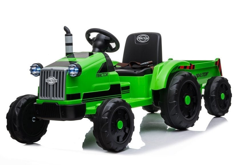 LEAN CARS Traktor mit Anhänger YSA021A Grün – Produktabbildung 3