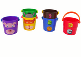 A set of colorful animal buckets - a pyramid (3)