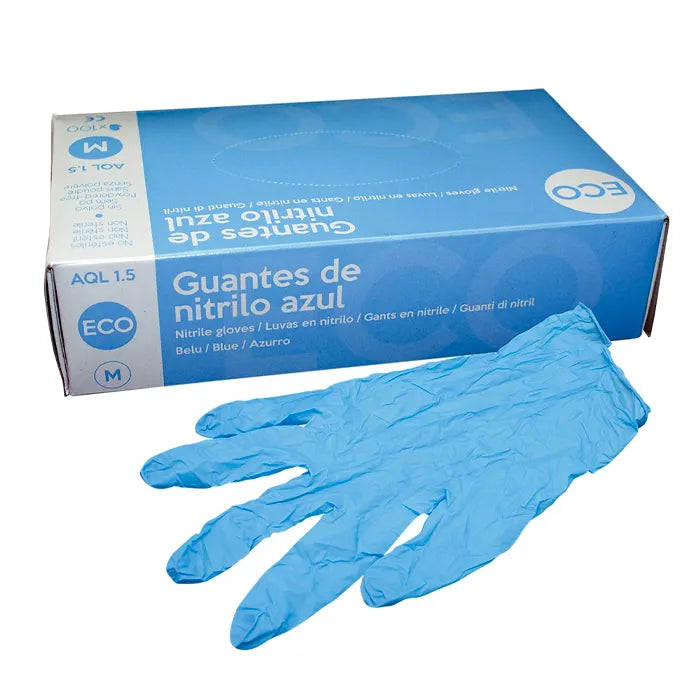 Abena Nitrile Protective Gloves Blue L 150pcs