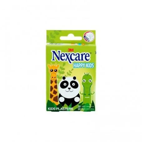Nexcare Kids Animal Print Plasters, 20 Assorted Units