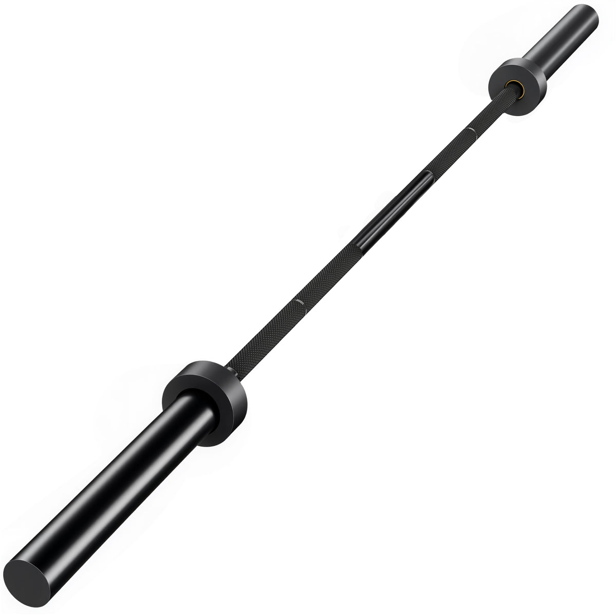 Barbell, 180 cm Olympic bar, steel, 200 kg load capacity, black