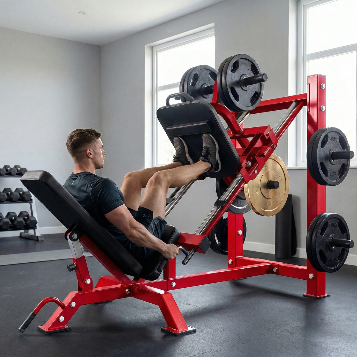 Beinpresse Heimtraining Beintraining Krafttraining Unterkörper Quadrizeps Gesäßmuskeln Oberschenkel – Produktabbildung 2