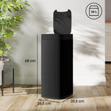 HOMCOM 50L Sensor-Mülleimer, berührungslos Küchenmülleimer mit Bewegungssensor, fingerabdruckresistent – Produktabbildung 3