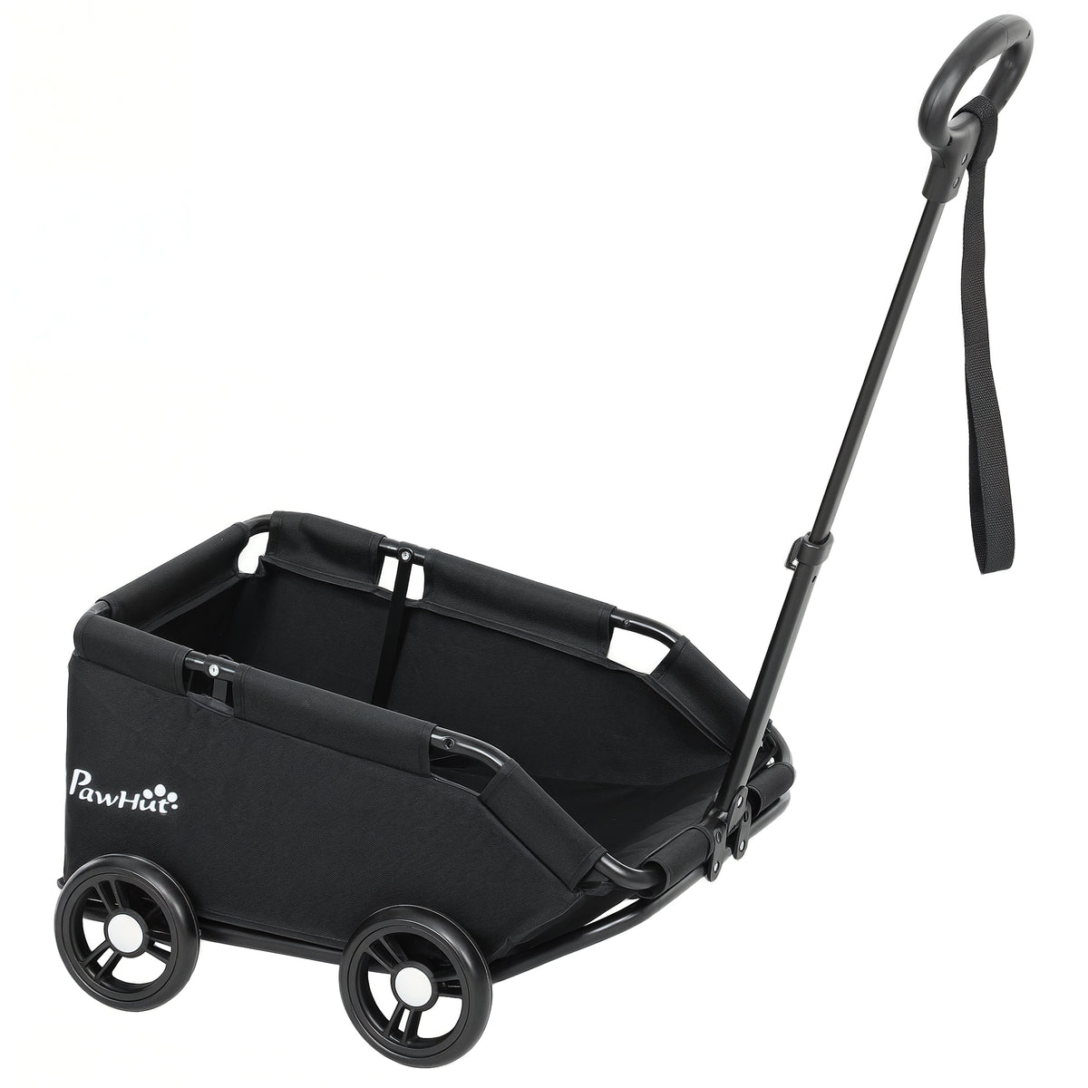 Dog stroller, foldable dog buggy for toy dogs up to 4 kg, collapsible cat buggy with handlebar, washable cushion