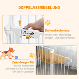 PawHut Welpenauslauf, modulares Design, klappbar, Stahlrahmen, für Innen, weiß, 90 x 123 x 102cm – Produktabbildung 6