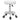 Salon stool, height-adjustable, faux leather, up to 110 kg, Ø42x50-64H cm, white