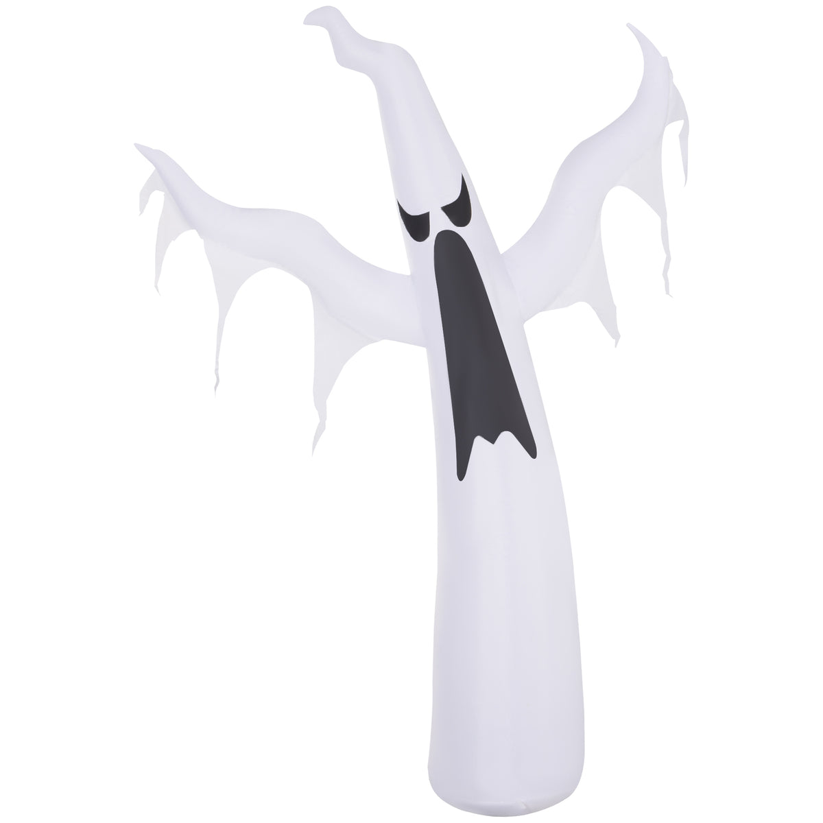 HOMCOM Halloween aufblasbares Gespenst 1,8 m Dekoration mit LEDs IP44 Selbstaufblasender Polyester Weiß 130 x