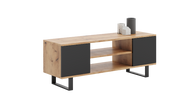 Focus RTV cabinet 135 cm - loft oak craft/black