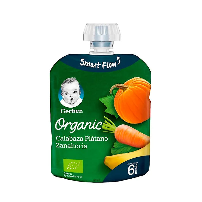 Gerber Organic Pumpkin-Banana-Carrot 90g