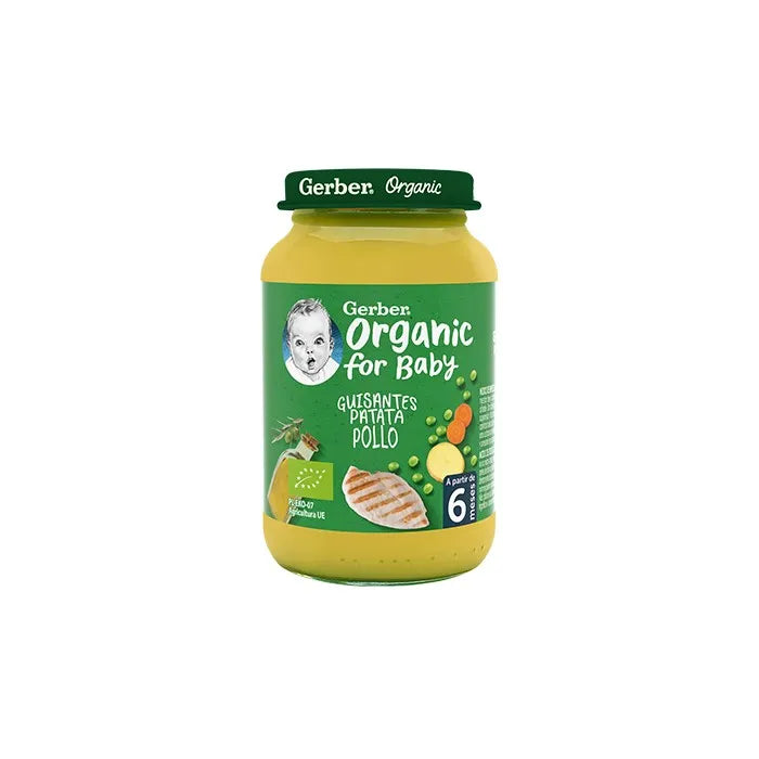 Gerber Organic Peas, Potatoes & Chicken 1U 190g