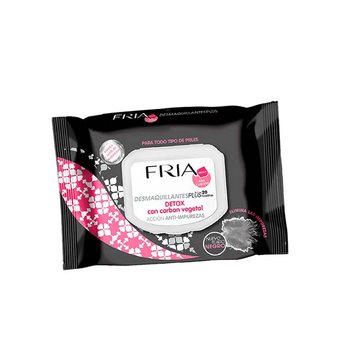Fria Plus Detox Make-Up Remover Wipes 20 Wipes