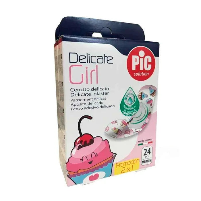 Pic Delicate Tnt Girl Adhesive Bandages 19x72cm 24pcs
