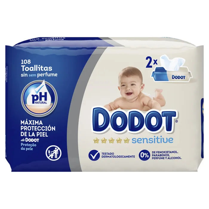 Dodot Sensitive Wipes 108 units