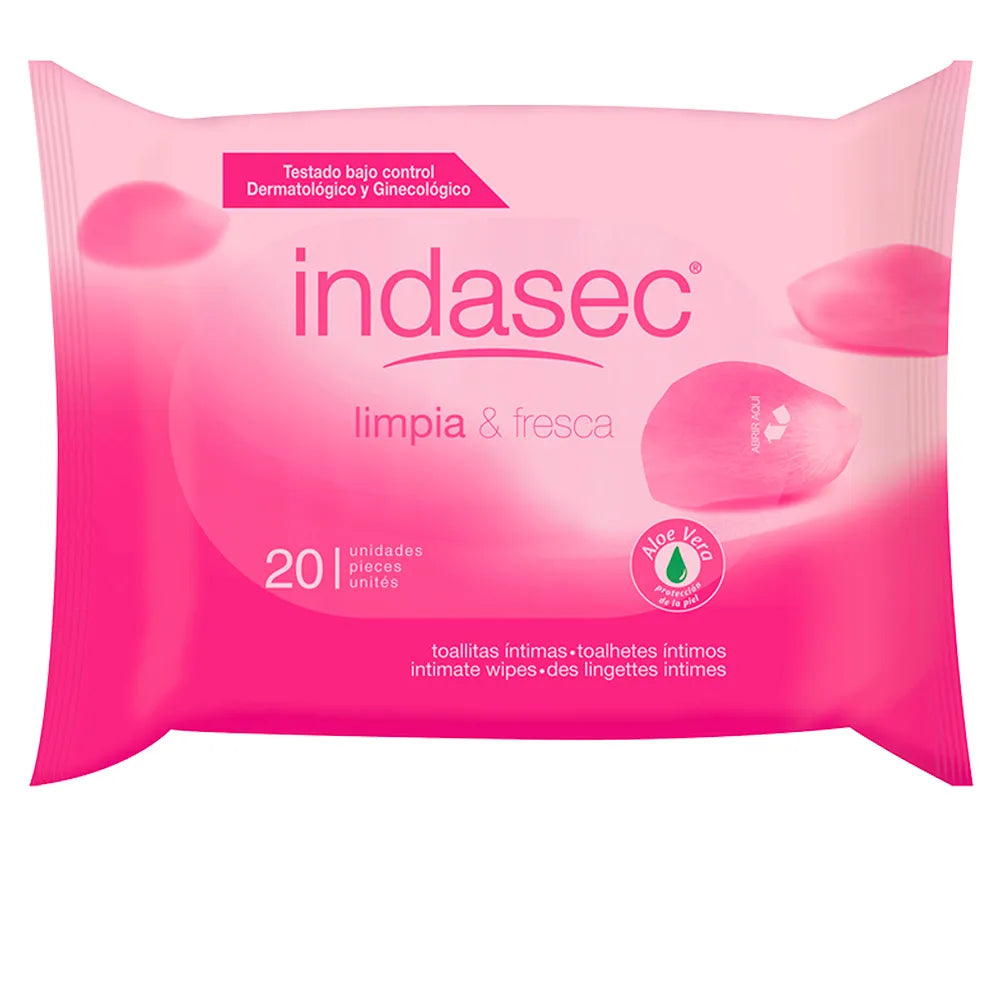 Indasec Clean and Fresh Intimate Wipes 20 units