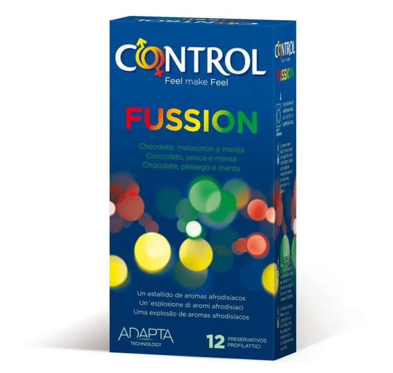 Control Fusion Chocolate, Peach and Mint 12 Condoms