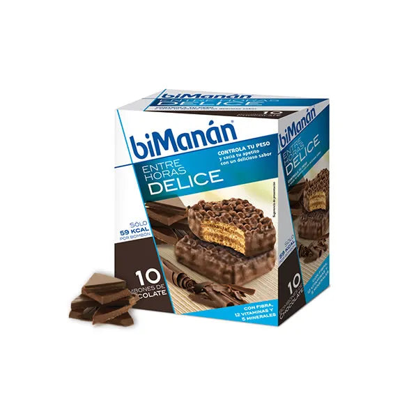 BIMANÁN Bimanan Sustitutive knusprige Schokoladensnack 10 Einheiten