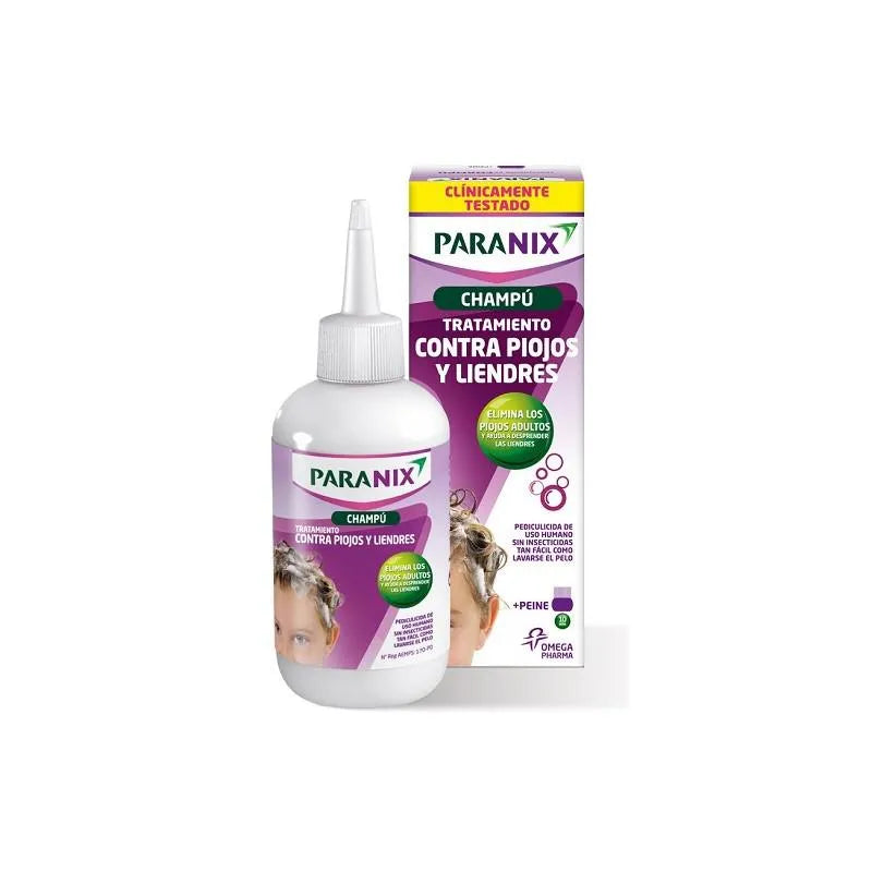 Perrigo Paranix Shampoo Behandlung Gegen Läuse und Nissen 200ml Kamm