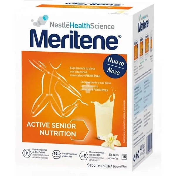 Meritene Vanilla Flavored Shakes 15 Sachets