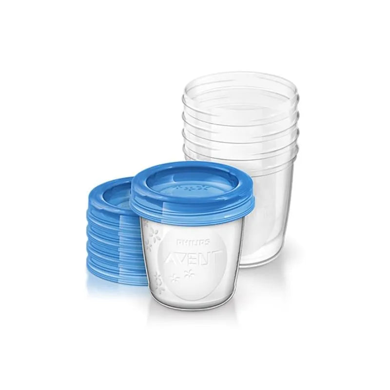 Avent Philips Behälter Für Muttermilch 5 Einheiten und Deckel